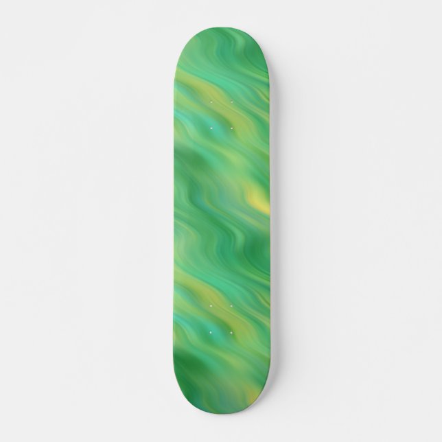 Skateboard Textura ondulada verde pino (Anverso )