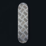 Skateboard Textura plateada de metal<br><div class="desc">¡Textura plateada de metal realista!</div>
