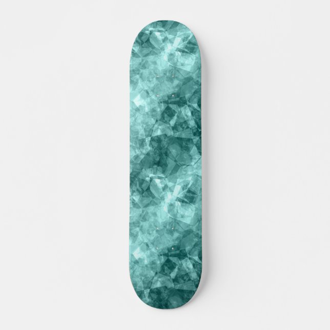 Skateboard Textura verde azulada en bruto (Anverso )