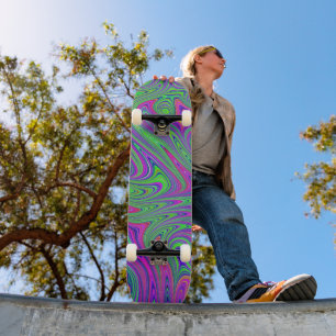 Skateboard texturas psicodélicas
