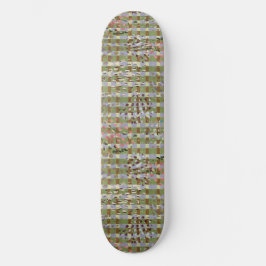 Skateboard Textured Pointillism Grid Pattern Artwork