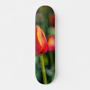 Skateboard Textured Tulip Garden