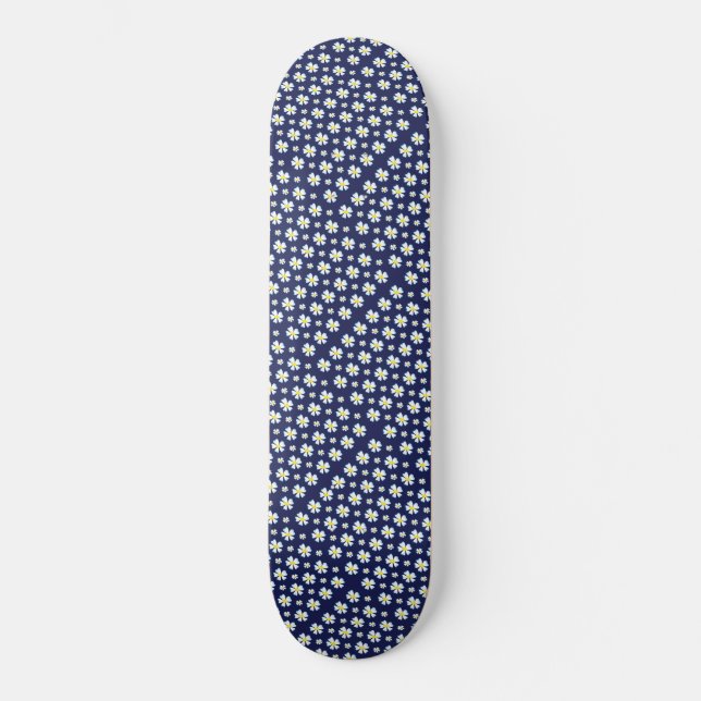 Skateboard Thunder_Cove de patrón de flor blanca (Anverso)
