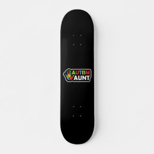 Skateboard Tía De Autismo En Conciencia De Autismo