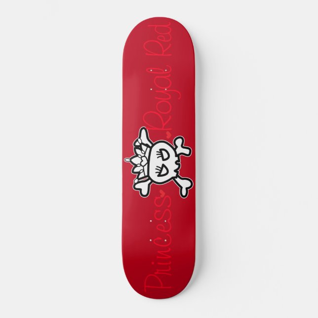 Skateboard Tiara sobre el rojo real (Anverso)