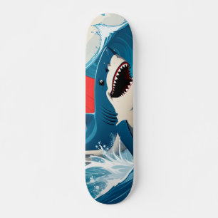 Skateboard Tiburón en el océano