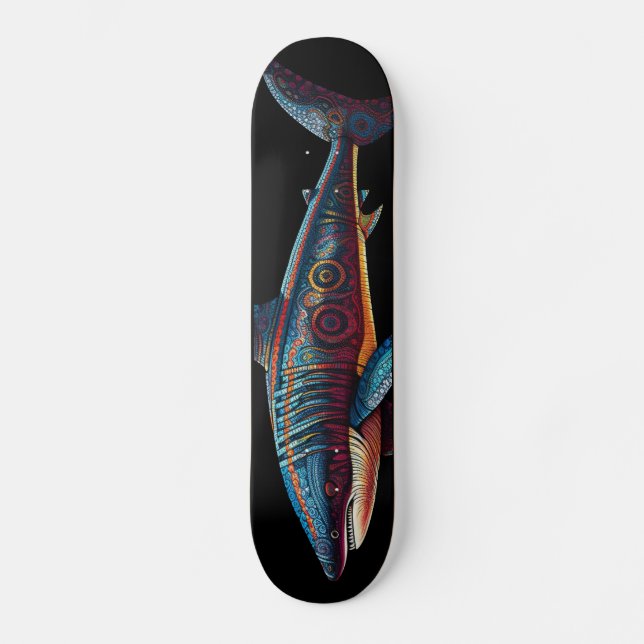 Skateboard Tiburón GW - Estilo aborigen - Cubierta para skate (Anverso)