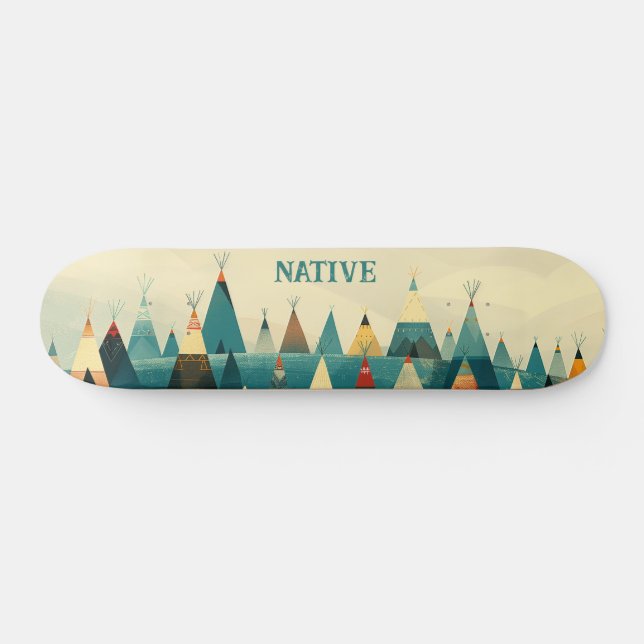Skateboard Tiendas nativas de tribus estadounidenses (Horz)