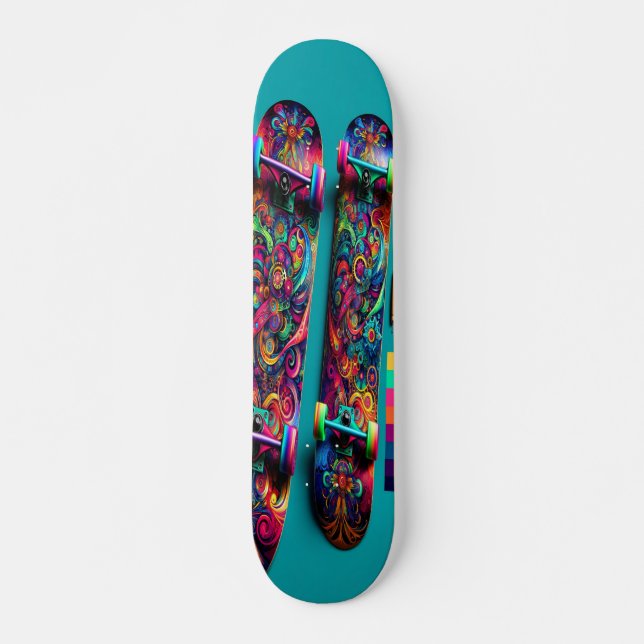 Skateboard "Tierra de maravillas caprichosas" (Anverso )