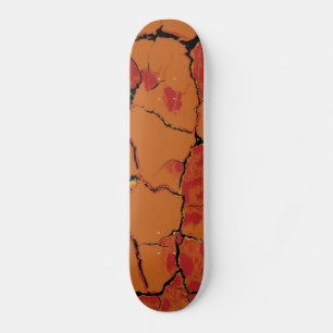 Skateboard tierra seca craqueada