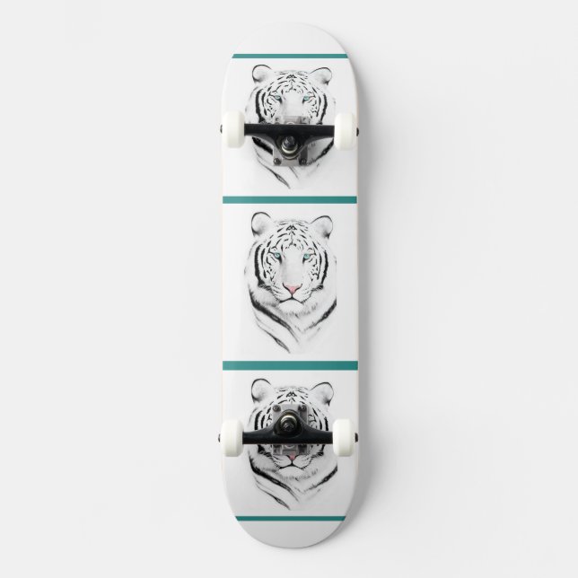 Skateboard Tigre blanco siberiano (Anverso)