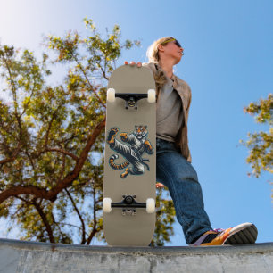 Skateboard Tigre de artes marciales