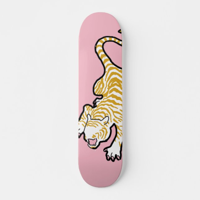Skateboard Tigre: De oro (Anverso )