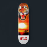 Skateboard tigre, WILD<br><div class="desc">Pintura de Bella Artes tigre del ilustrador Serdar Hizli</div>