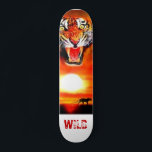 Skateboard tigre, WILD<br><div class="desc">Pintura de Bella Artes tigre del ilustrador Serdar Hizli</div>