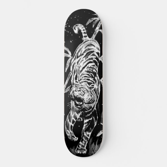 Skateboard Tigre y Bambú (Anverso)
