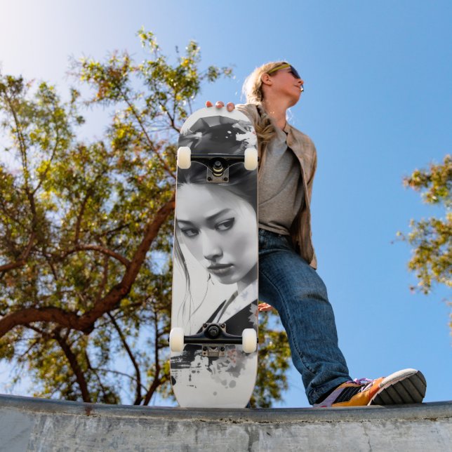 Skateboard Tinta Negra Geisha (Exterior 1)
