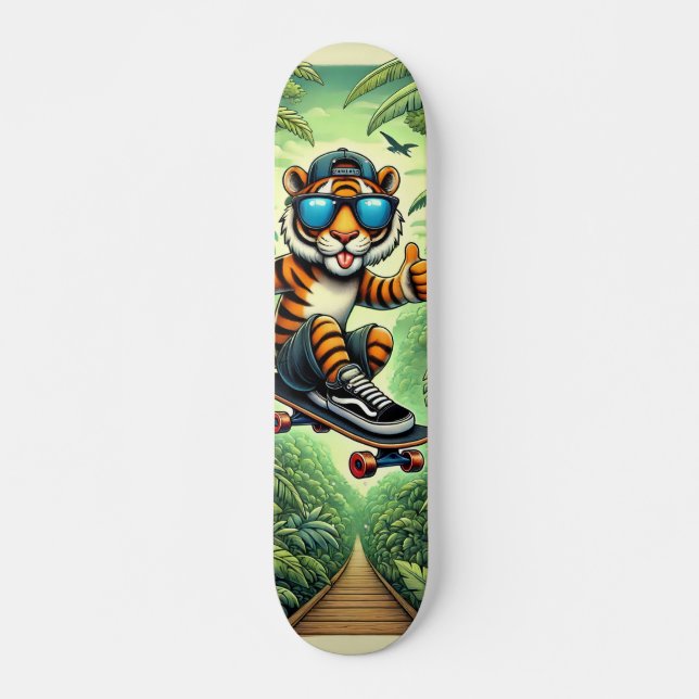 Skateboard Tirar el patinador de la jungla (Anverso )