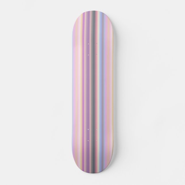 Skateboard Tiras de arcoiris Pastel - Patrón (Anverso)