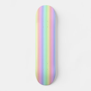 Skateboard Tiras de Arcoíris Pastel - Patrón