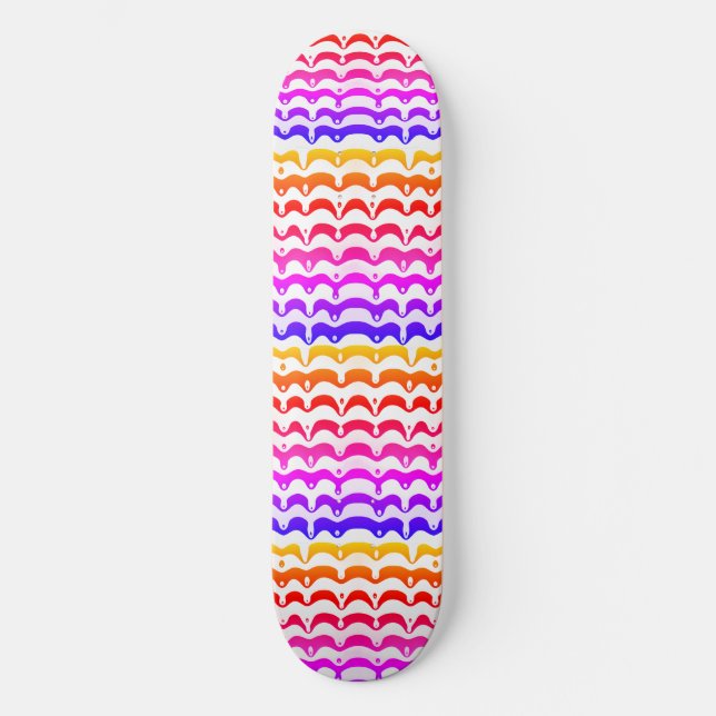 Skateboard Tiras de goteo psicodélicas del Jazzy Tropical (Anverso)