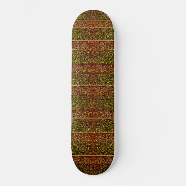 Skateboard Tiras grabado en relieve y sombreadas, rojo verdos (Anverso)