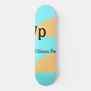 Skateboard Título de letra de monograma de nombre agregar ver