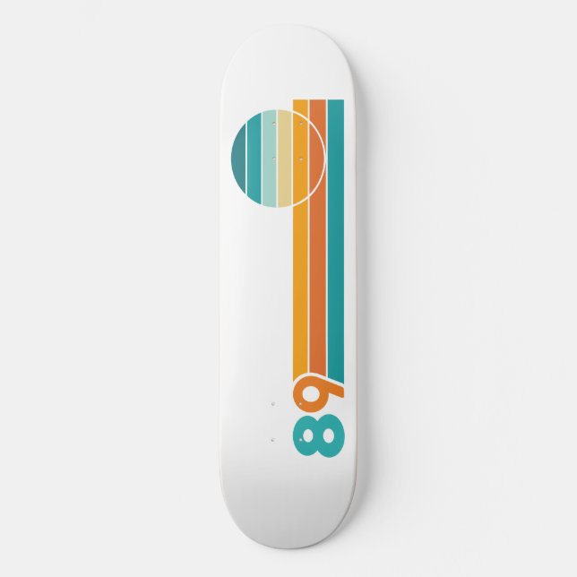 Skateboard Toalla de playa Retro Sunset 89 (Anverso)