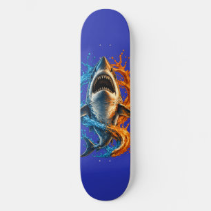Skateboard Toalla de Playa Tiburón Feroz – Océano Azul y Nara