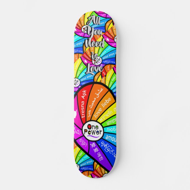 Skateboard Todo lo que necesitas es amor (Anverso)