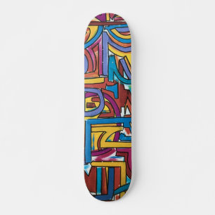Skateboard Todos los caminos conducen allí-Arte moderno pinta