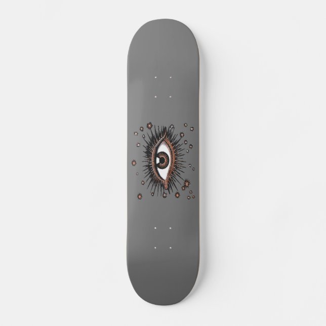 Skateboard Todos los ojos mirados (Anverso)