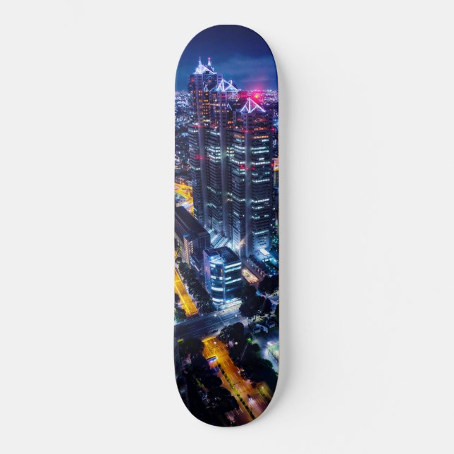 Skateboard Tokio de noche (Anverso)