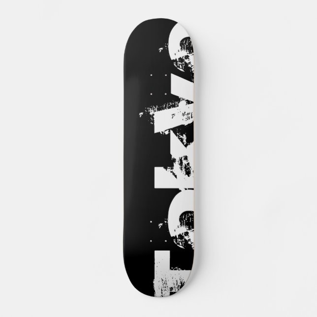 Skateboard Tokio - estilo urbano fresco en blanco y negro (Anverso)