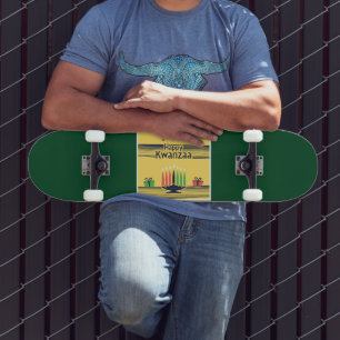 Skateboard Tono cálido y celebratorio de Kwanzaa de SlipperyJ