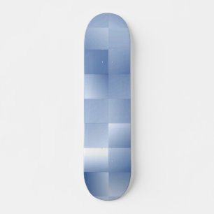 Skateboard Tonos azules de ensueño en un patrón cuadrado
