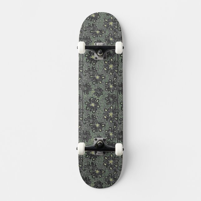Skateboard Tonos negros contra el gris (Anverso)