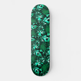 Skateboard Tonos verdes luminosos y de relieve
