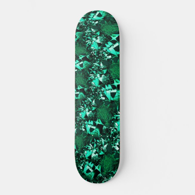 Skateboard Tonos verdes luminosos y de relieve (Anverso)