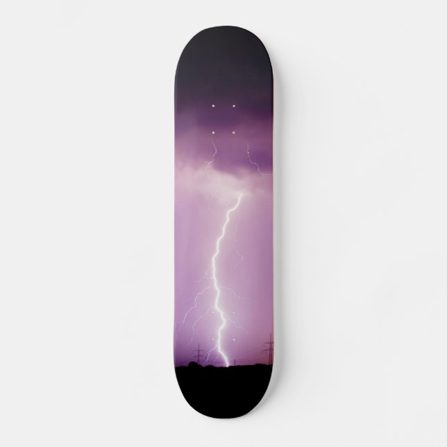 Skateboard Tormenta de cielo morado (Anverso)