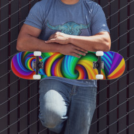 Skateboard Tornado de Vórtice Lluvia de Colores Girado - Ilus