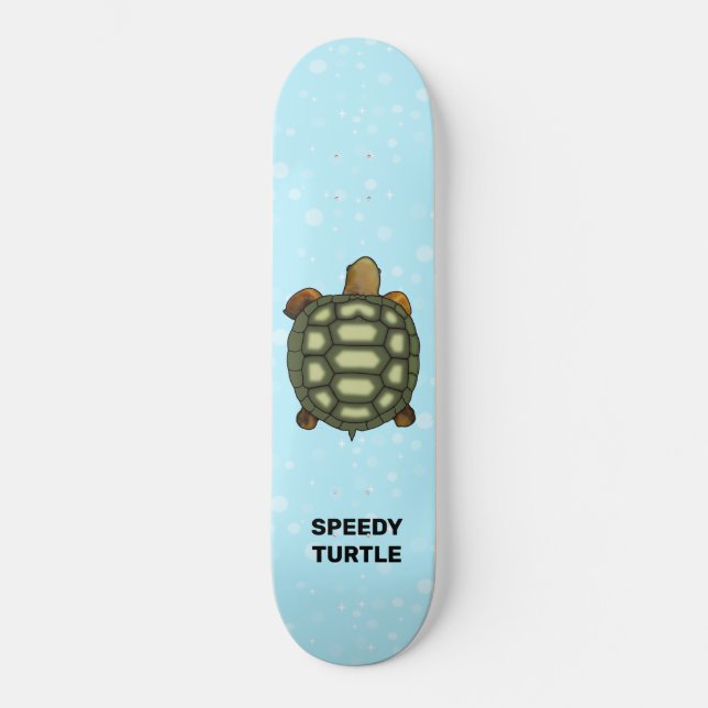 Skateboard Tortoise rápida en azul claro (Anverso)