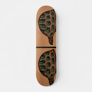 Skateboard Tortuga - Ilustracion de libros anticuario y color