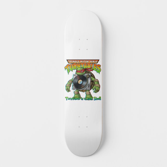 Skateboard tortuga ninja adolescente tornamesa  (Anverso)
