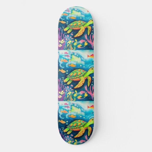 Skateboard Tortuga pintadora (Anverso)