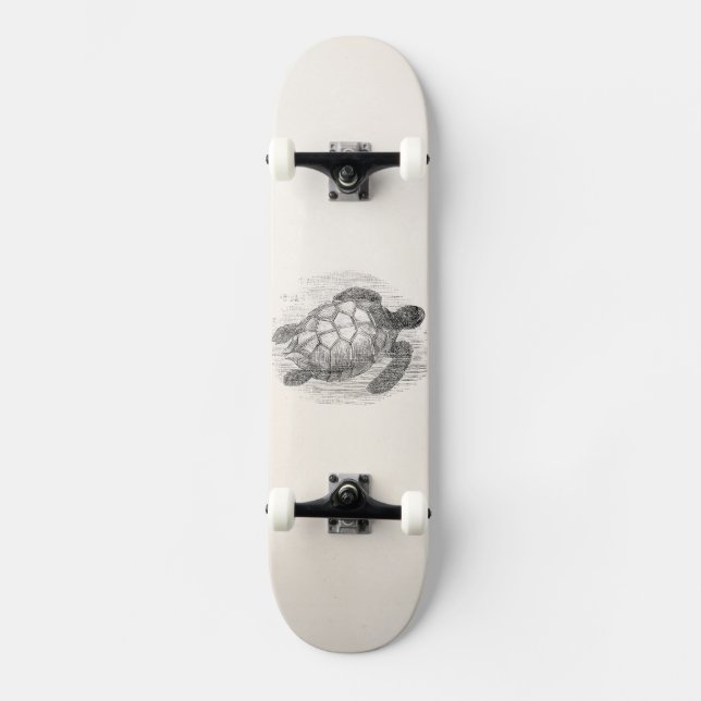 Skateboard Tortugas marinas personalizadas de la tortuga de (Anverso)