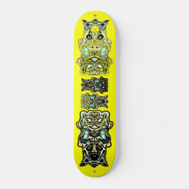 Skateboard Tótem de monstruos (Anverso)