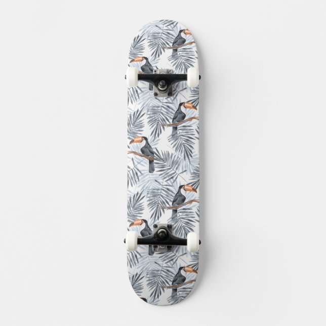 Skateboard Toucan gris (Anverso)