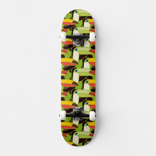 Skateboard Toucans colorido (Anverso)