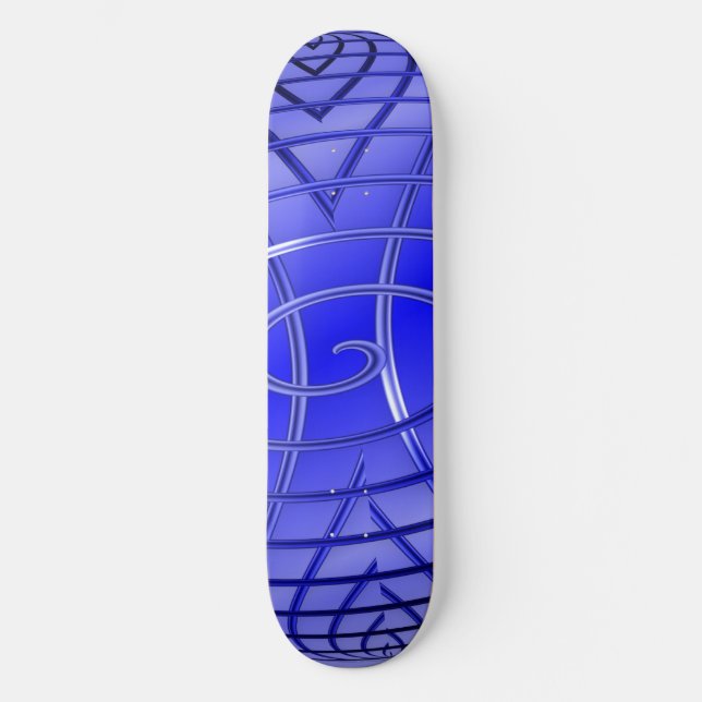 Skateboard Trabajos delgados de hierro de la línea azul (Anverso)